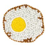 Набор для вышивания бисером Klart, Брошь Яичница, 5х4,5 см