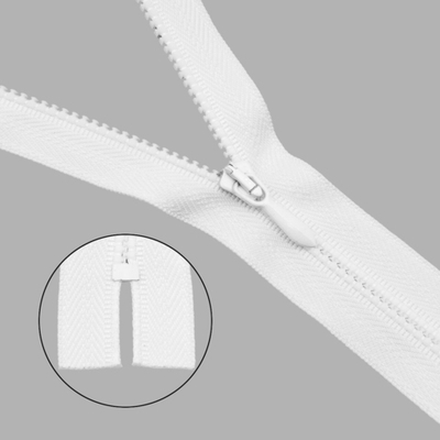 Молния трактор Arta Т5 (4.5 мм) 1 зам., 18 см, н/раз., цв. 001 белый, уп.10 шт