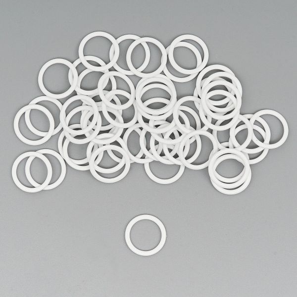 Кольца для бюстгальтера металл ⌀12.0 мм, 50 шт, белый