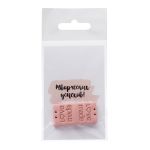 Бирка кожаная с тиснением Love Made 1,9х3,8см, уп.4 шт, розовый