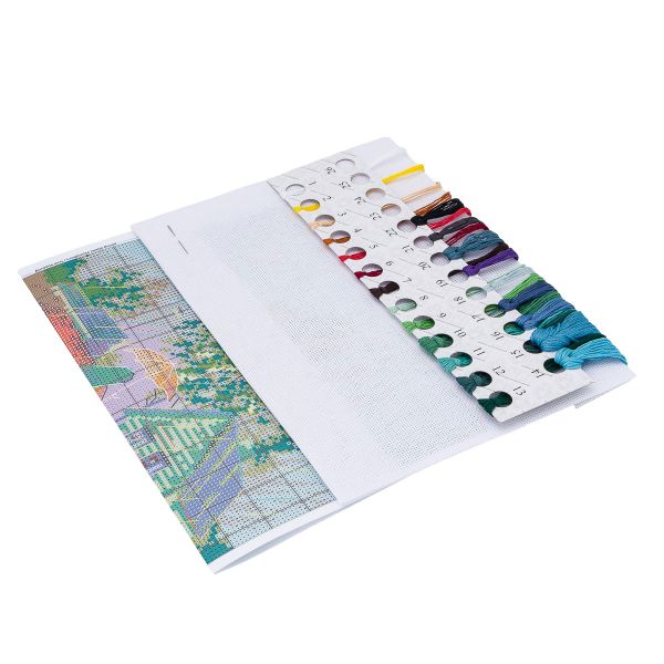 Набор для вышивания нитками Овен, Летний дождь 18х18см