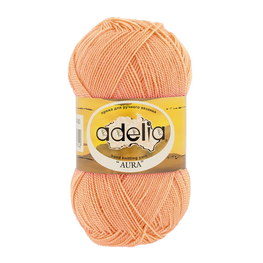 Пряжа Adelia Aura / уп.10 мот. по 50г, 250м, 031 св. оранжевый