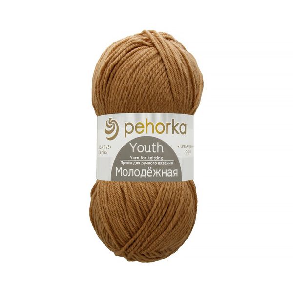 Пряжа Пехорка Молодежная / уп.5 мот. по 100 г, 280 м, цв.124 песочный