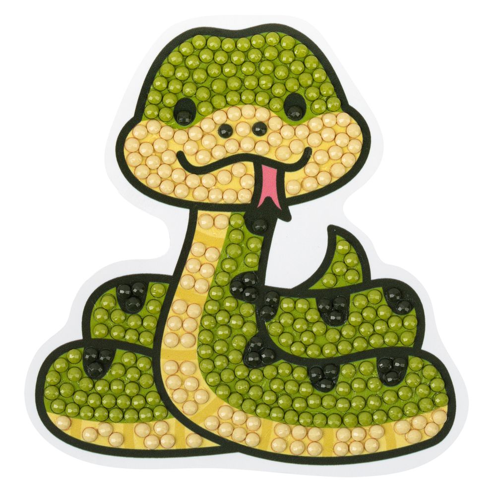 Алмазная (кристальная) мозаика Фрея ALVM-093, магнит Змейка, 8.5х9 см