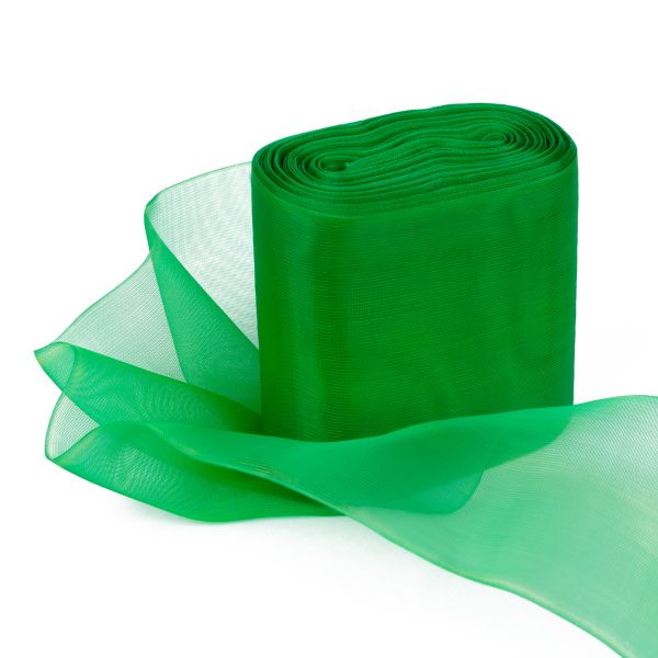 Лента капроновая (органза) для бантов 80.0 мм / 25±1 метров, зеленый, Gamma С 3628