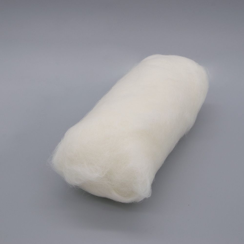 Шерсть для валяния Камтекс Кардочес п/тонкая 1х100 г (27-29 мкр), 205 белый, 558467-5