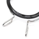 Пяльцы пластиковые с металлической застежкой, диаметр 5,8 см, цвет черный, Nurge Hobby, 160-3