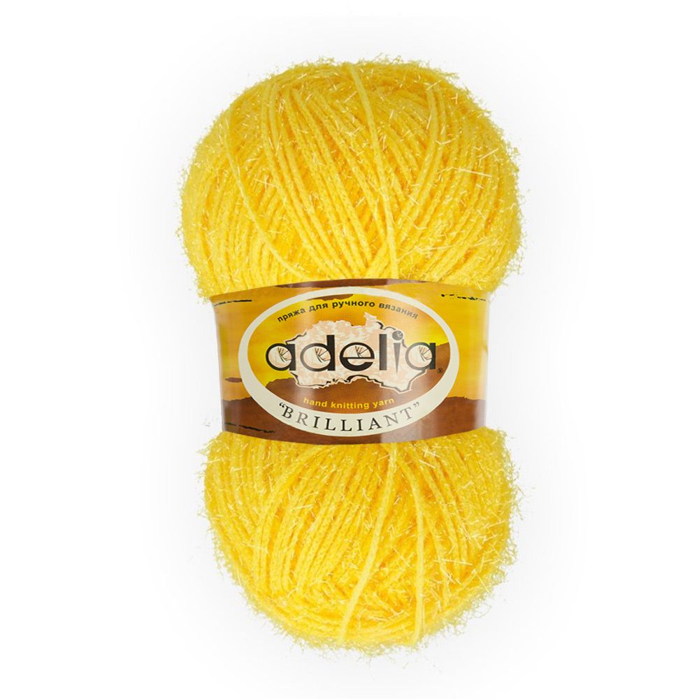 Пряжа Adelia Brilliant / уп.10 мот. по 50г, 90м, 03 желтый Пряжа Adelia Brilliant / уп.10 мот. по 50г, 90м, 03 желтый