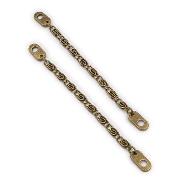 Вешалка-цепочка для одежды 110х5 мм, металл, бронза, 10 шт, ГДЖ1517