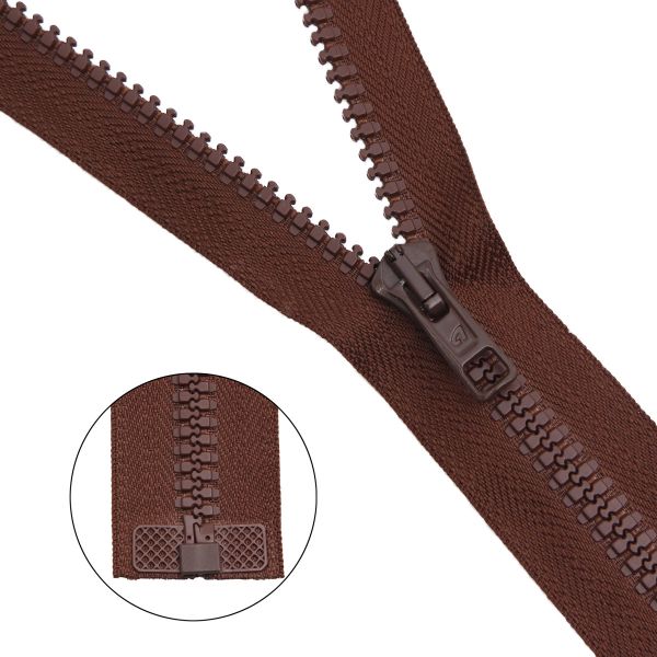 Молния трактор Arta Т6 (6 мм) 1 зам., разъем., 65 см, цв. 066 св.коричневый, уп.5 шт