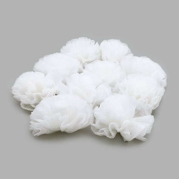 Бант декоративный ⌀11 см, уп., 10 шт, белый, С403