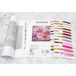 Набор для вышивания нитками LetiStitch L9933, Медовые цветы 23х23см