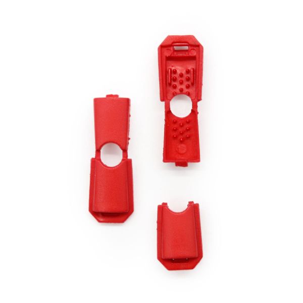 Наконечник для шнура пластик 13х9 мм, ПП ярко-красный, 100 шт