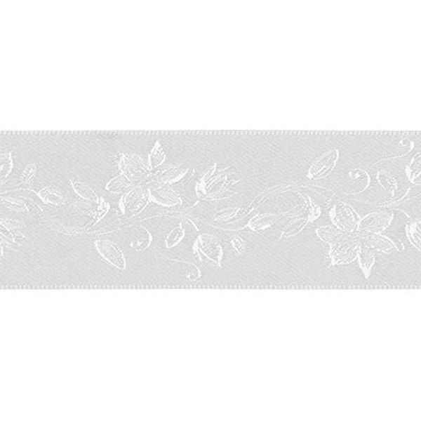 Лента (тесьма) жаккардовая 90.0 мм / 10±0.5 метров, белый, Gamma STJ-01-19