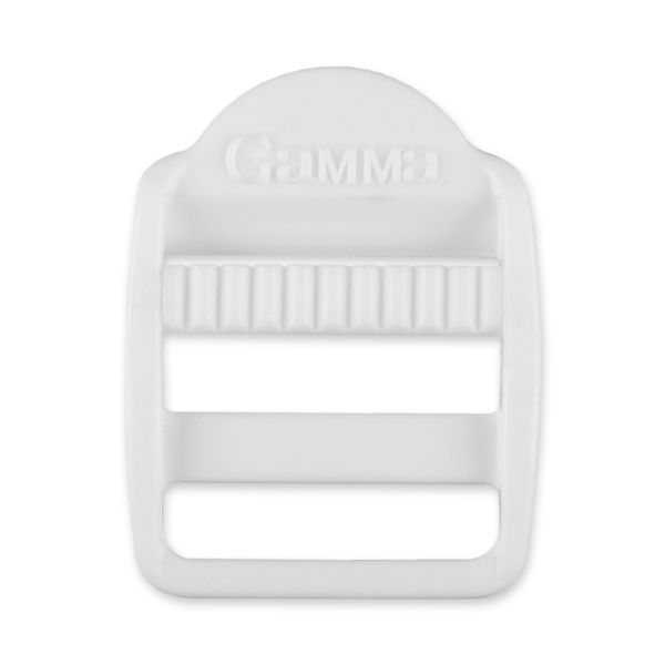 Пряжка регулировочная пластик 25 мм, 100 шт, 501 белый, Gamma SAM001