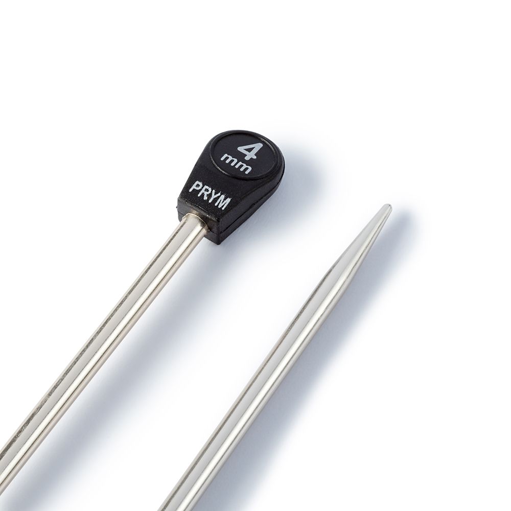 Спицы прямые ⌀4.0 мм, 40 см, 2 шт, серебристые, Prym 191611