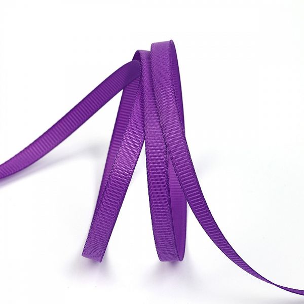Лента репсовая (в рубчик) 6.0 мм, 465 тепл.фиолетовый уп. 27,4м