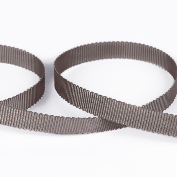 Лента репсовая (в рубчик) с зубчатым краем 10.0 мм / 25±1 метров, 017 т.серый, Gamma PTGR-10