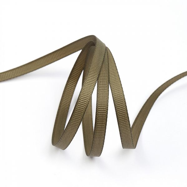 Лента репсовая (в рубчик) 6.0 мм, цв. 569 хаки уп.27.4м