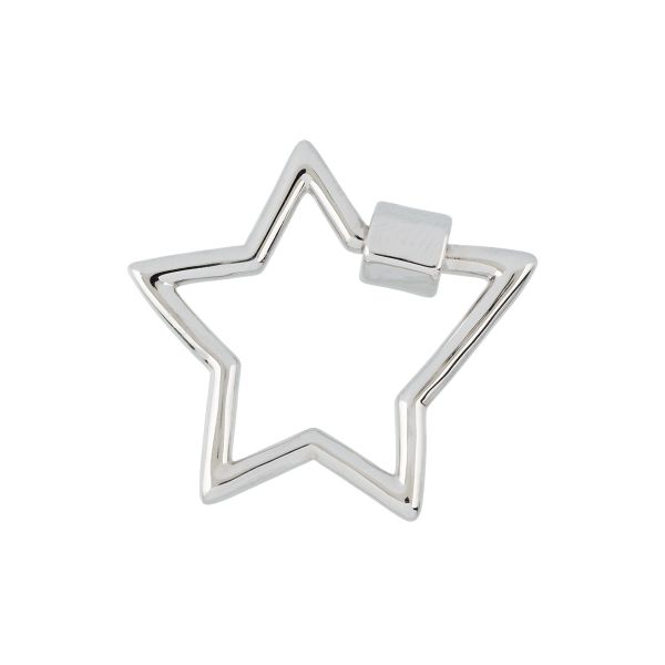 Замок карабин декоративный звезда 26х26 мм, 5 шт, №01 серебро, Zlatka FMK-V04