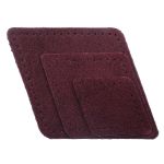 Набор заплаток пришивных из замши, ромб 4х5,6см, 6х8,4см, 8х11,2см, с перфорацией, 3 шт (31 бордовый), 59405