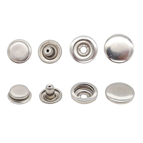 Кнопка Дельта (O-образная) ⌀15/15 мм, ≈72 шт, МЕТАЛЛ, никель, NEW STAR