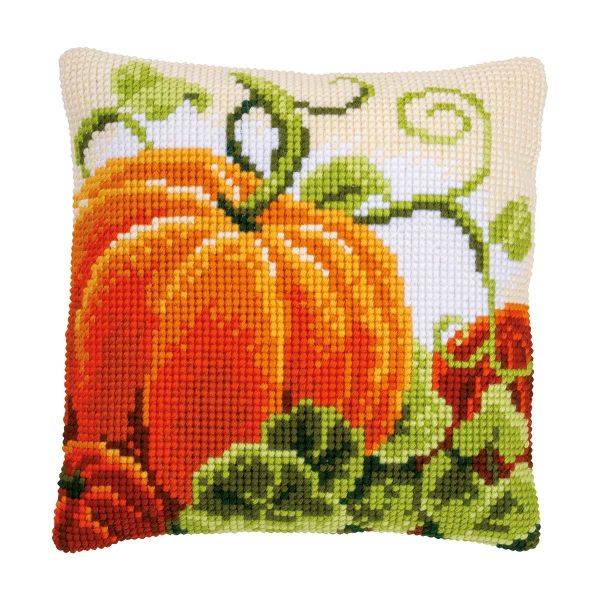 Набор для вышивания нитками Vervaco, подушка Тыквы 40х40см