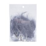 Перья декоративные 5-10см, 25 шт, H-46 серый