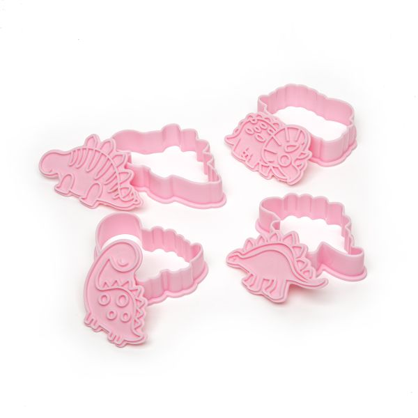 Набор вырубок для печенья пластик, 4 шт, №1 Динозавры, S-Chief SHF-0350