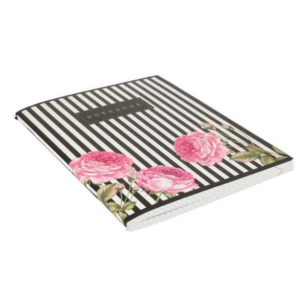 Тетрадь Ботаника A5 96 л. на скобе 60 г/м², 6 шт, клетка, SVT 960621 04 полоски, цветы, Светоч