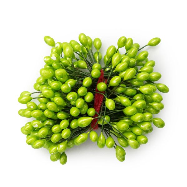 Тычинки для искусственных цветов 0,5х6см (вес 50гр ±3 гр) (4 салатовый)