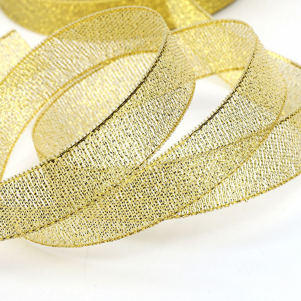 Лента металлизированная 15.0 мм / 22.85±1 метра, цв. золото, Magic4Hobby