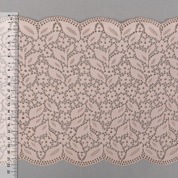Кружево бельевое эластичное 220 мм / 20 м, Турция, слоновая кость, Blitz BLST-26
