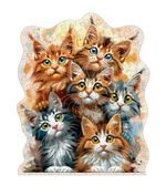 Пазл фигурный деревянный Любознательные котята 158 элементов, Фрея PZLF-011