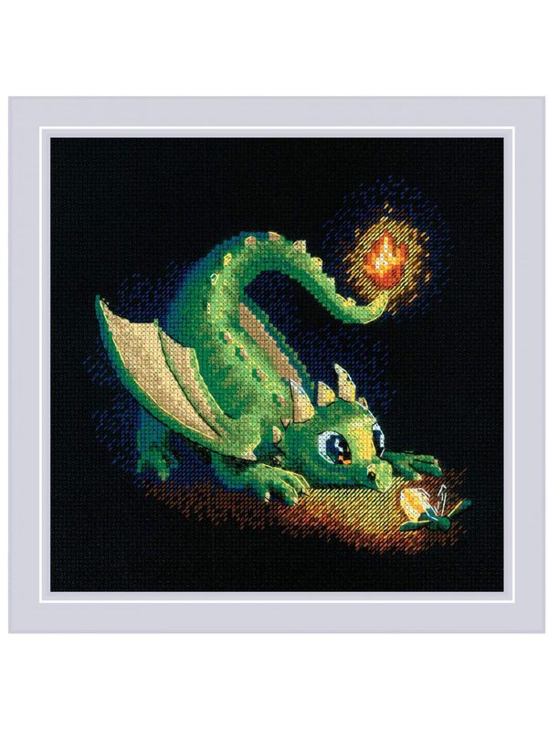 Набор для вышивания нитками Риолис, Озорные огоньки, 20х20 см