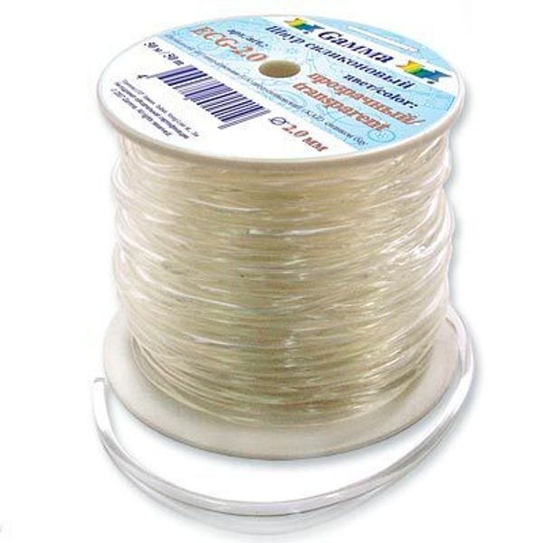 Шнур силиконовый ⌀2.0 мм, 50 м, прозрачный, Gamma ECG-2.0