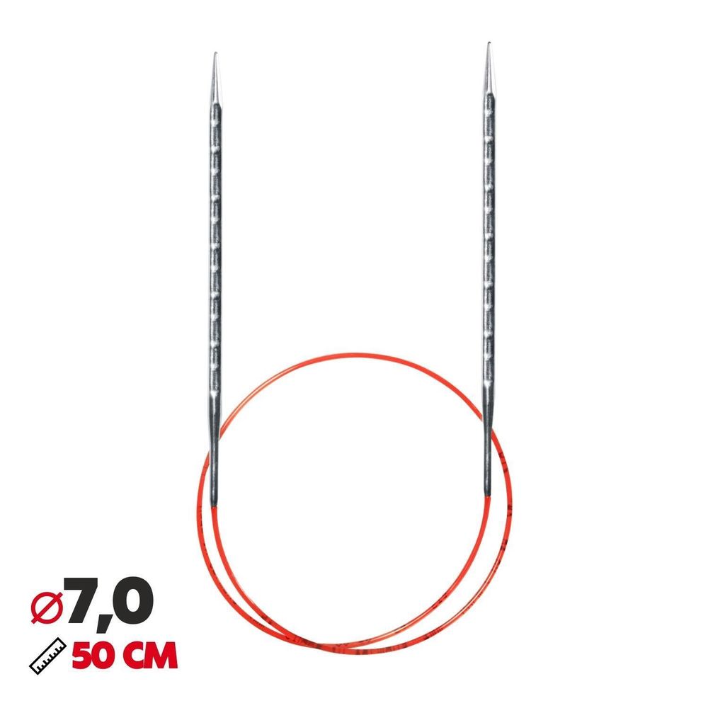 Спицы круговые Addi Novel ⌀7.0мм, 50 см /TOS/