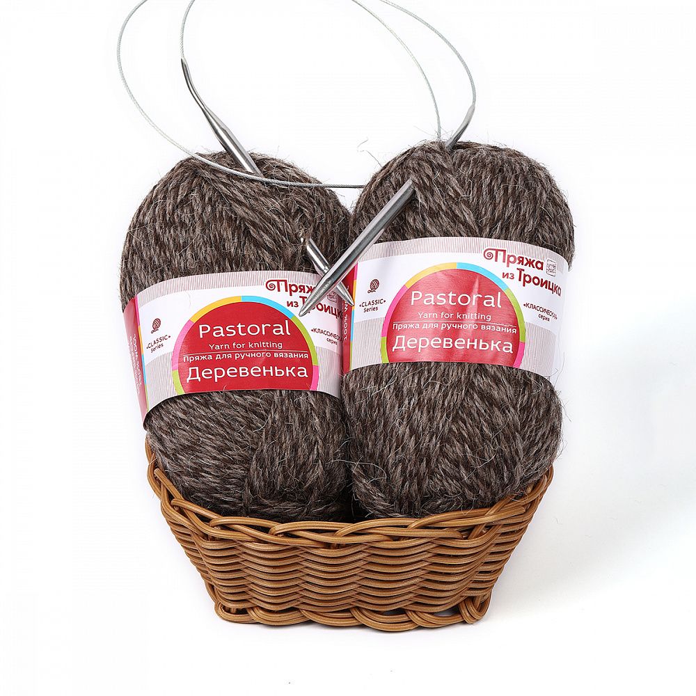 Пряжа Троицкая Деревенька / уп.10 мот. по 100 г, 170м, цв.1560 М
