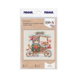 Набор для вышивания нитками Klart 8-578, Тележка со сладостями, 19.5х19 см