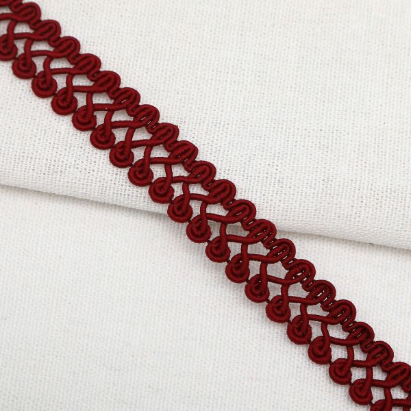 Тесьма отделочная вязаная 15 мм, 10 м, (красный)