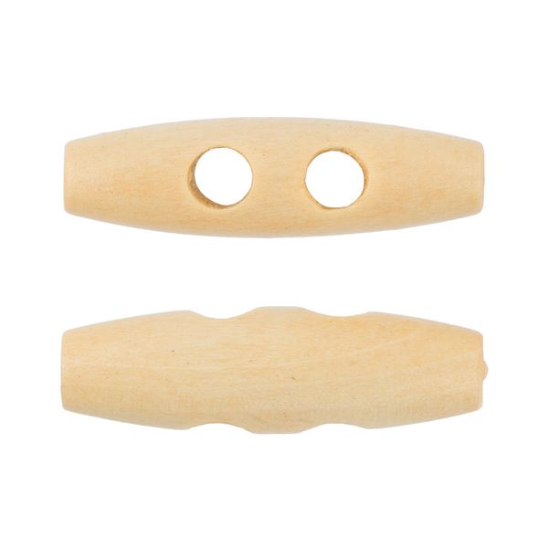 Пуговицы 2 прокола 40 мм, 24 шт, дерево, №277 бежевый, Blitz DRN 0110