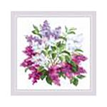 Набор для вышивания нитками Риолис, Сиреневый цвет, 40х40 см