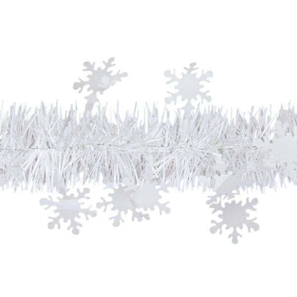 Мишура 6х200 см, 5 шт, №02 белый (снежинки), Snoweekon SNW-F125