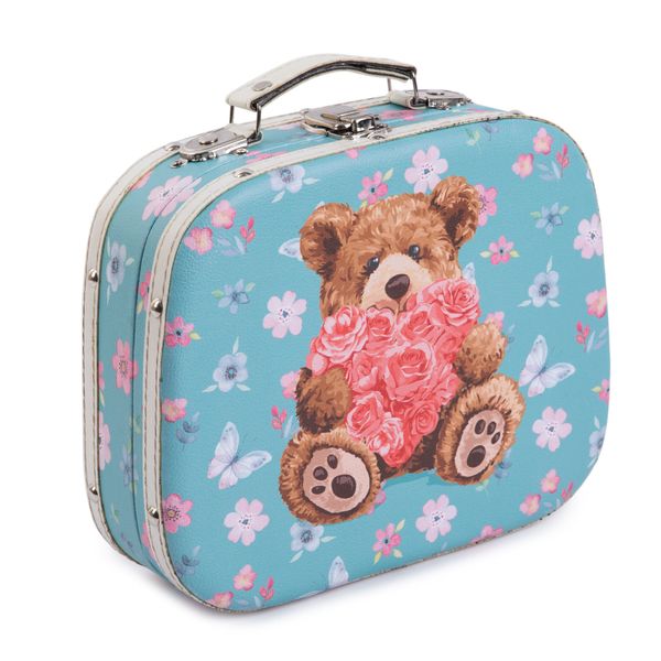 Шкатулка декоративная чемоданчик 25х21х7.5 см, 015 Розовое сердце, Gamma DBQ-02