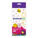 Карандаш двусторонний (набор) заточенный 8х24 цв, Лео LSDCP-12