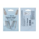 Спицы чулочные металл гибкие ⌀4.0 мм, 21 см, никель, Gamma KNF-3