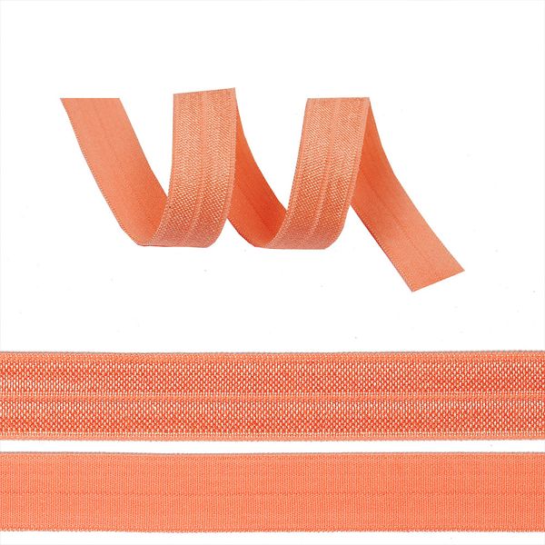 Резинка бельевая (окантовочная) блестящая 15.0 мм / 50 метров, F155 персик