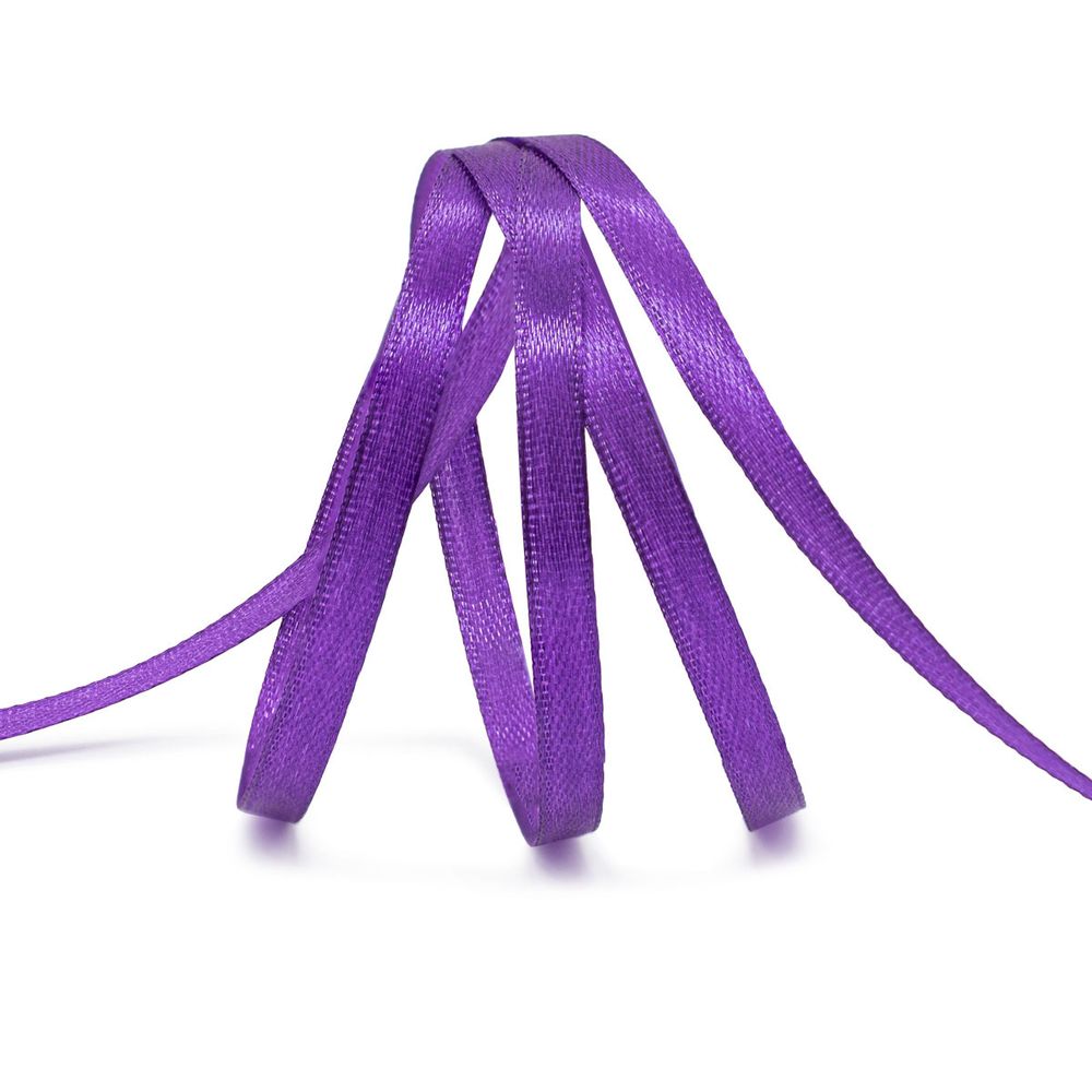 Лента атласная 1-сторонняя 6.0 мм / 22.86±1 метров, 170 фиолетовый, Globus