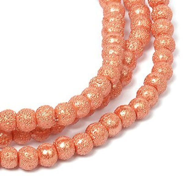 Бусины стекло ⌀6 мм, in ⌀1 мм, цв. 17 терракотовый, 82 см (≈154±3 бусины), Tesoro