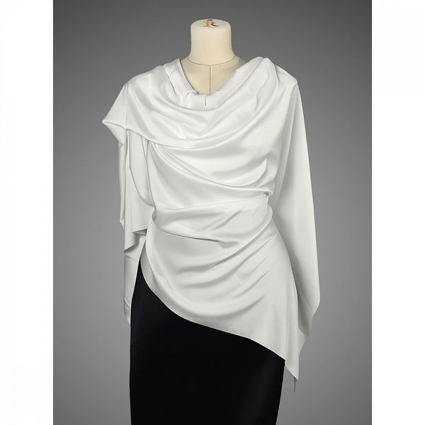 Шелк Армани 90 г/м², 150 см / 2 метра TBYArm-001 цв.01 белый